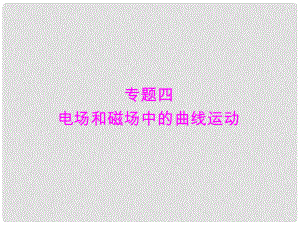 高考物理二輪復習 重點講練專題四 電場和磁場中的曲線運動課件