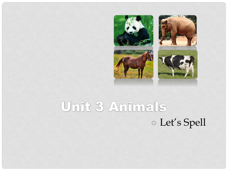 五年級英語上冊 Unit 3 Animals（Let’s Spell）課件 人教新起點_第1頁