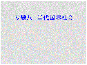 高考政治一輪復習 政治生活 專題八 當代國際社會 考點4 我國獨立自主的和平外交政策課件