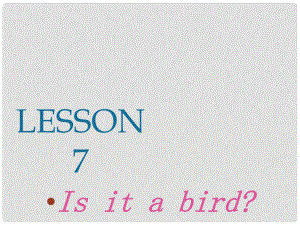 三年級英語上冊 Lesson 7 Is it a bird課件3 科普版