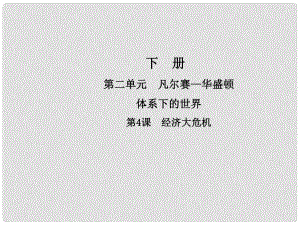 九年級歷史下冊 第二單元 凡爾賽—華盛頓體系下的世界 第4課 經(jīng)濟(jì)大危機(jī)課件 新人教版