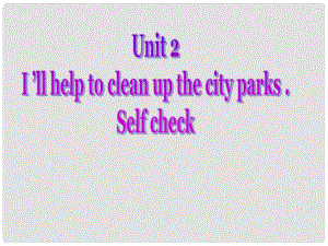 八年級英語下冊 Unit 2 I’ll help to clean up the city parks（第6課時(shí)）Section B（3aself check）課件 （新版）人教新目標(biāo)版