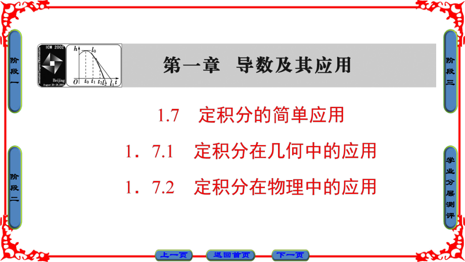 高中數(shù)學(xué) 第一章 導(dǎo)數(shù)及其應(yīng)用 1.7.1 定積分在幾何中的應(yīng)用 1.7.2 定積分在物理中的應(yīng)用課件 新人教A版選修22_第1頁(yè)