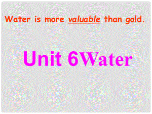 七年級(jí)英語(yǔ)下冊(cè) Unit 6 Water課件 牛津廣州版