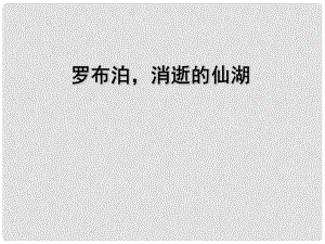 江蘇省銅山區(qū)八年級(jí)語(yǔ)文下冊(cè) 第三單元 12 羅布泊消逝的仙湖課件 新人教版