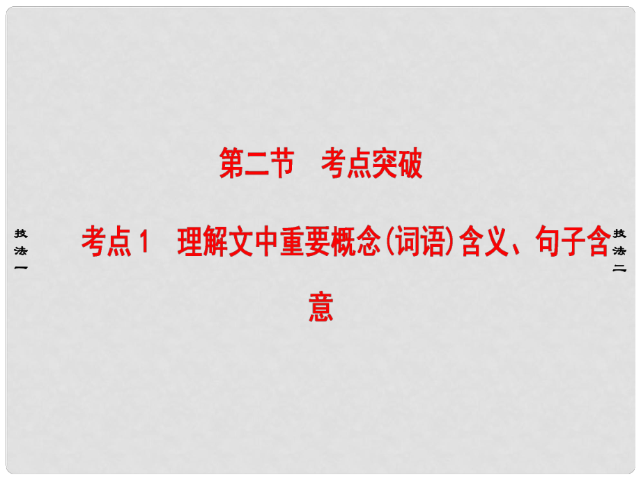 江蘇省高考語文大一輪復(fù)習(xí) 第3部分 現(xiàn)代文閱讀 第3章 實用類文本閱讀 第2節(jié) 考點(diǎn)突破 考點(diǎn)1 理解文中重要概念（詞語）含義、句子含意課件_第1頁