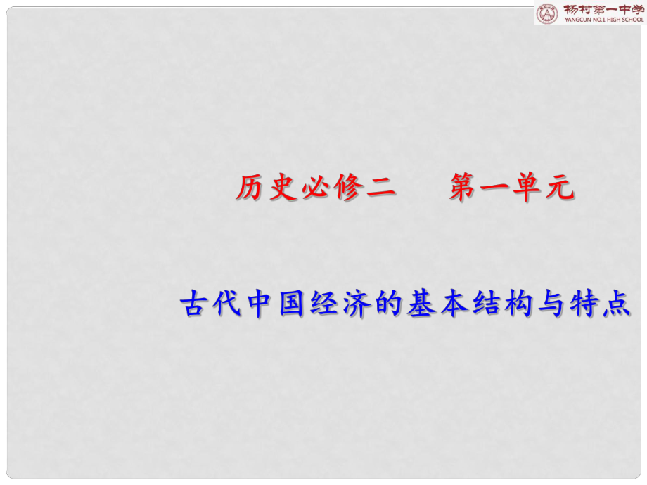 天津市武清区高考历史一轮复习 第4课 古代的经济政策课件 新人教版必修2_第1页