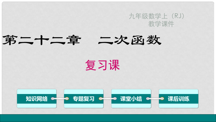 九年級數(shù)學(xué)上冊 第二十二章 二次函數(shù)復(fù)習課件 （新版）新人教版_第1頁