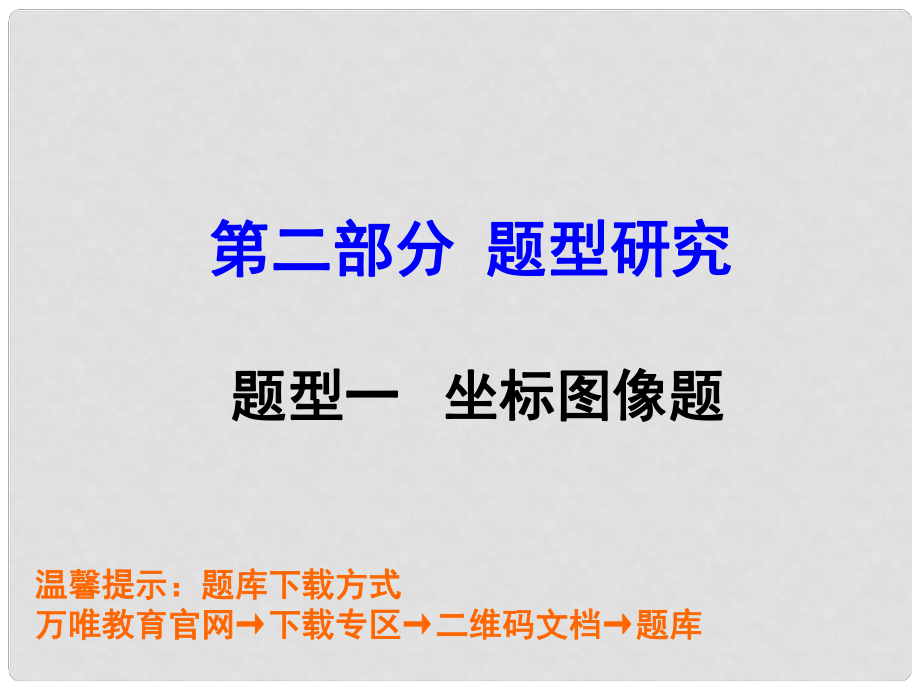 中考物理复习 第二部分 题型研究 题型一 坐标图像题课件_第1页