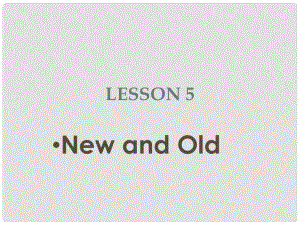 三年級英語上冊 Lesson 5 New and old課件 冀教版（一起）