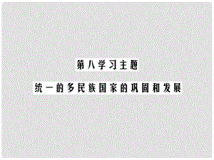 中考?xì)v史總復(fù)習(xí) 第一部分 中國古代史 第八學(xué)習(xí)主題 統(tǒng)一的多民族國家的鞏固和發(fā)展精練課件