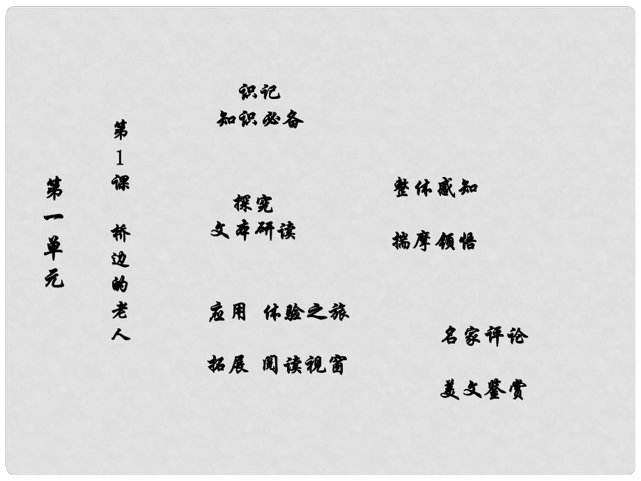 高中語(yǔ)文 第1課 橋邊的老人課件 新人教版選修《外國(guó)小說(shuō)欣賞》_第1頁(yè)