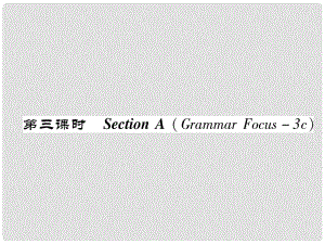 八年級英語上冊 Unit 6 I'm going to study computer science（第3課時）Section A（Grammar Focus3c）同步作業(yè)課件 （新版）人教新目標版