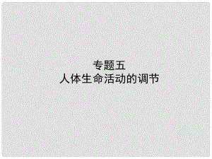 山東省東營市備戰(zhàn)中考生物 專題五 人體生命活動的調(diào)節(jié)課件