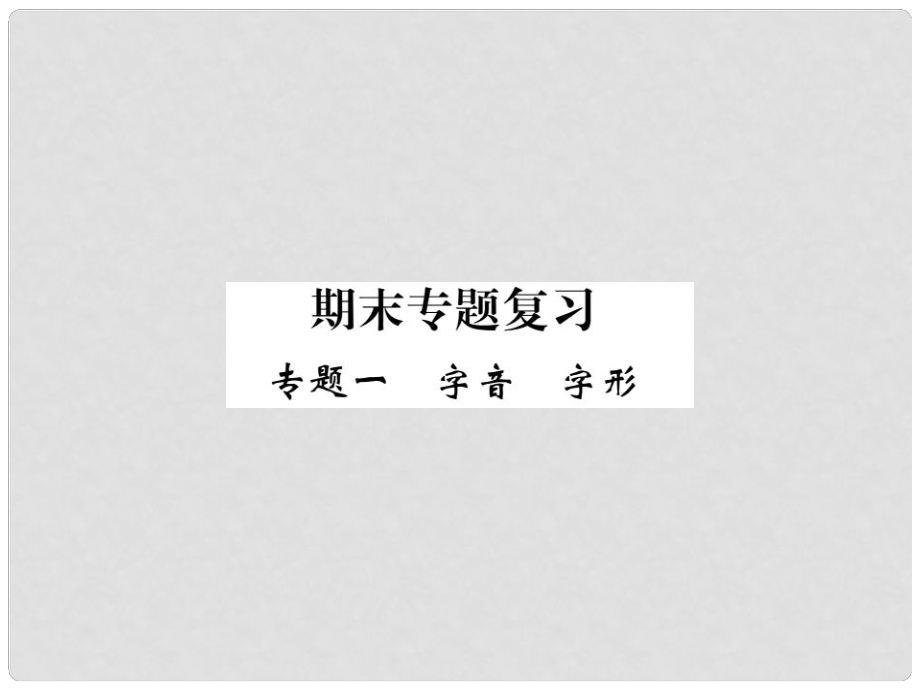 八年級(jí)語文下冊(cè) 專題一 字音 字形課件 （新版）新人教版_第1頁