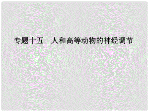 學法大視野高考生物一輪復習 專題15 人和高等動物的神經(jīng)調(diào)節(jié)課件