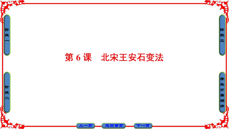 高中歷史 第2單元 古代歷史上的改革（下）第6課 北宋王安石變法課件 岳麓版選修1_第1頁