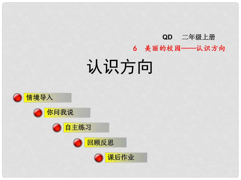 二年级数学上册 第六单元 信息窗 认识方向课件 青岛版_第1页