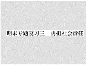 八年級(jí)道德與法治上冊 期末專題復(fù)習(xí)三 勇?lián)鐣?huì)責(zé)任作業(yè)課件 新人教版