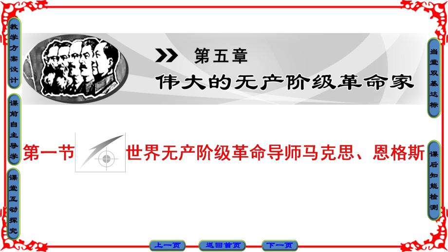 高中歷史第5章偉大的無產階級革命家第1節世界無產階級革命導師馬克思