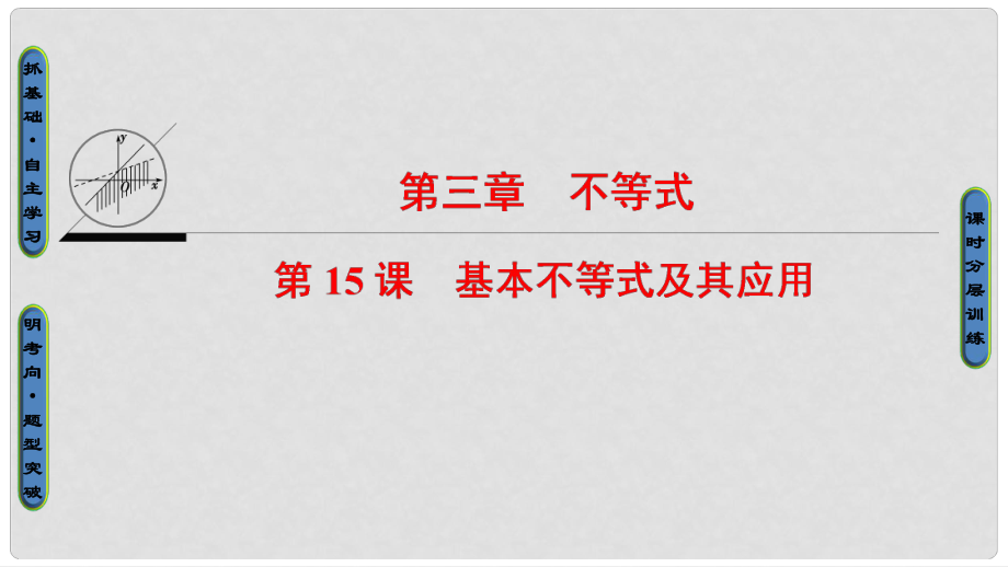 高考數(shù)學一輪復習 第三章 不等式 第15課 基本不等式及其應用課件_第1頁