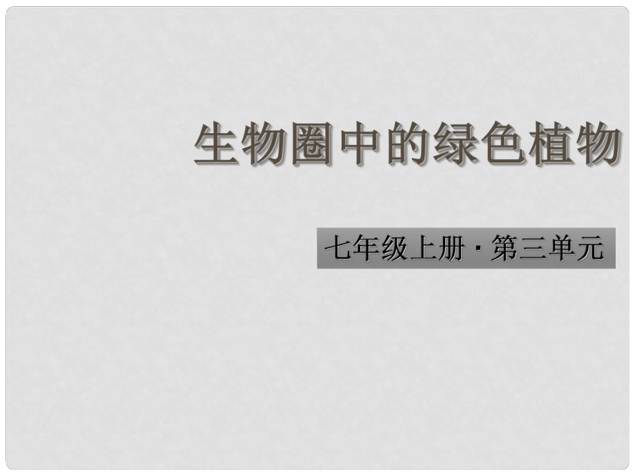 中考生物 生物圈中的綠色植物課件 人教新課標(biāo)版_第1頁(yè)