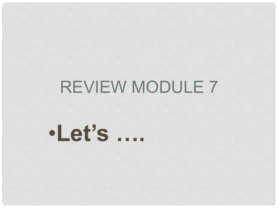 一年级英语下册 Module 7 Unit 1 Review课件 外研版（一起）_第1页