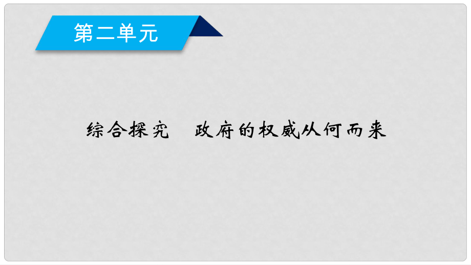 高中政治 綜合探究2 政府的權(quán)威從何而來課件 新人教版必修2_第1頁