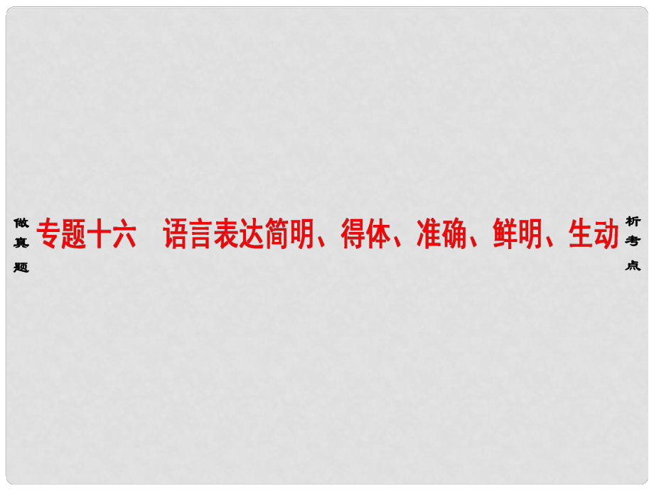 高考語文大一輪復習 第3部分 語言文字運用 專題16 語言表達簡明、得體、準確、鮮明、生動 考點1 簡明、得體課件_第1頁