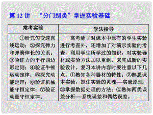 高考物理二輪復(fù)習(xí) 第12講“分門別類”掌握實驗基礎(chǔ)課件