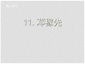 湖北省荊州市沙市第五中學(xué)七年級(jí)語(yǔ)文下冊(cè) 第11課《鄧稼先》課件 新人教版