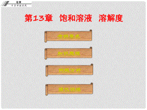 中考化學(xué)總復(fù)習(xí) 第十三章 飽和溶液 溶解度（課堂本）課件