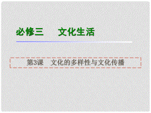 高考政治一輪復(fù)習(xí) 第3課文化的多樣性與文化傳播課件 新人教版必修3（湖南專(zhuān)用）