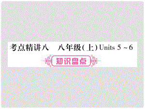 中考英語總復習 考點精講8 八上 Units 56課件