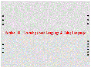 高中英语 Unit 1 A land of diversity Section Ⅲ Learning about Language & Using Language课件 新人教版选修8