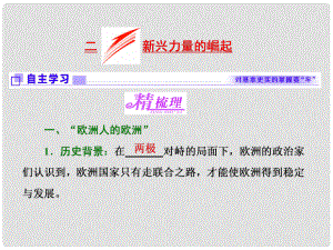 高中歷史 專(zhuān)題九 二 新興力量的崛起課件 人民版必修1