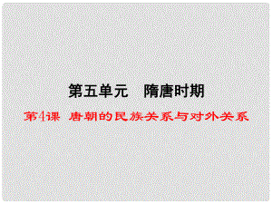 七年級歷史下冊 第5單元 隋唐時期 第4課《唐朝的民族關(guān)系與中外關(guān)系》課件4 川教版