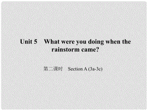 原八年級(jí)英語下冊(cè) Unit 5 What were you doing when the rainstorm came（第2課時(shí)）Section A(3a3c)課件 （新版）人教新目標(biāo)版