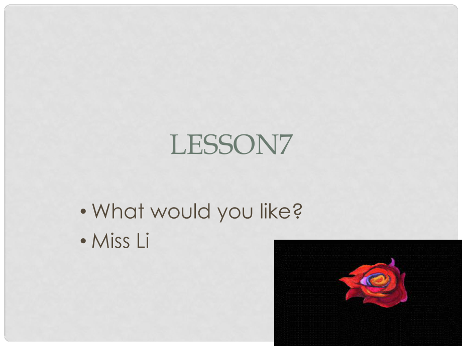 五年級(jí)英語(yǔ)上冊(cè) Lesson 7 What would you like課件2 科普版_第1頁(yè)