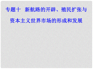 高考歷史一輪復習 專題十 新航路的開辟、殖民擴張與資本主義世界市場的形成和發(fā)展 考點1 新航路的開辟課件