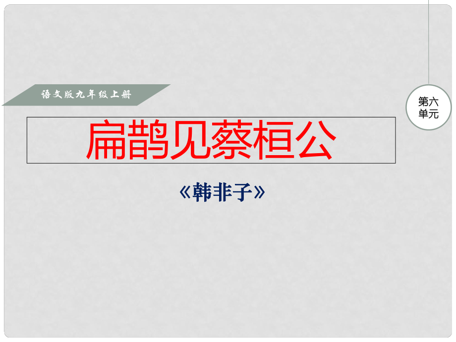 九年級(jí)語文上冊 第六單元 22 扁鵲見蔡桓公課件 語文版_第1頁