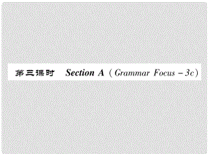 八年級英語上冊 Unit 1 Where did you go on vacation Section A（Grammar Focus3c）作業(yè)課件 （新版）人教新目標版