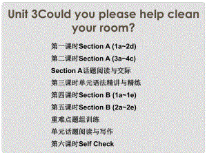 八年級(jí)英語(yǔ)下冊(cè) 隨堂特訓(xùn) Unit 3 Could you please help clean your room課件 （新版）人教新目標(biāo)版