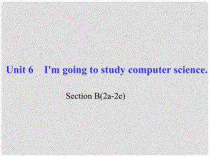 八年級英語上冊 Unit 6 I'm going to study computer science Section B(2a2e)習(xí)題課件 （新版）人教新目標(biāo)版