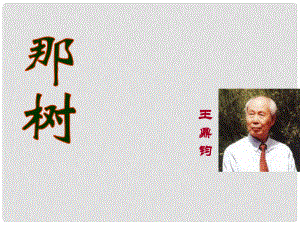 安徽省合肥市育英學(xué)校九年級語文下冊 第三單元 第10課《那樹》課件 新人教版