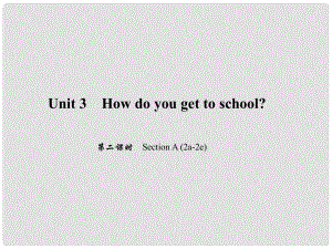 原七年級(jí)英語下冊(cè) Unit 3 How do you get to school（第2課時(shí)）Section A(2a2e)習(xí)題課件 （新版）人教新目標(biāo)版