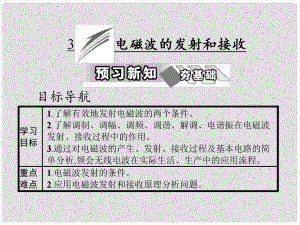 高中物理 第十四章 電磁波 3 電磁波的發(fā)射和接收課件 新人教版選修34