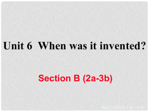 九年級(jí)英語(yǔ)全冊(cè) Unit 6 When was it invented Section B（2a3b）習(xí)題課件 （新版）人教新目標(biāo)版