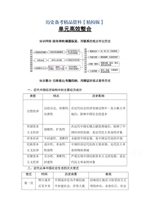 精修版高考?xì)v史人教版總復(fù)習(xí)檢測(cè) 第8單元 單元高效整合 含答案