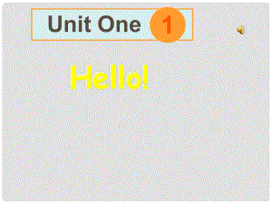 三年级英语上册 Unit 1 Hello课件1 湘少版